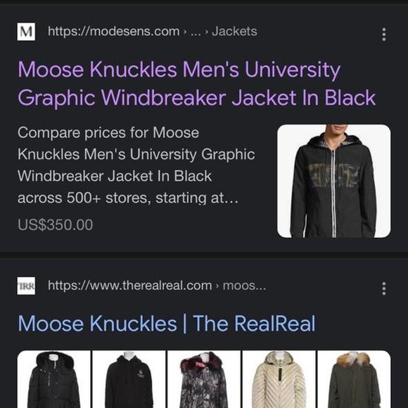 Men’s Size S Moose Knuckle Black Windbreaker - Picture 4 of 4